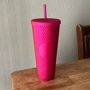 Starbucks studded raspberry matte tumbler